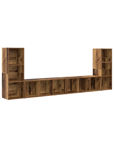 Set mobile TV 4 pcs Legno vecchio 37 x 35 x 107,5 cm