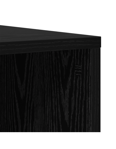 Mobile TV con lo scaffale 4 pcs Rovere Nero 37 x 35 x 107.5 cm