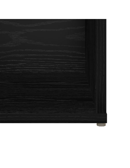 Mobile TV con lo scaffale 4 pcs Rovere Nero 37 x 35 x 107.5 cm