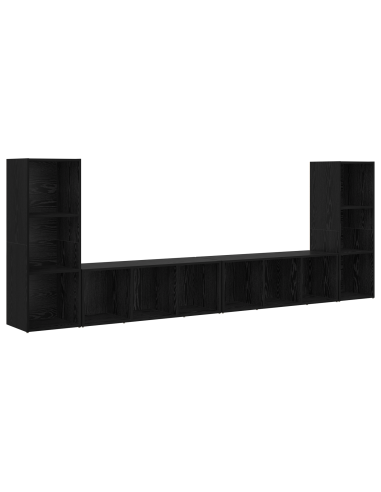 Set mobile TV 4 pcs Rovere Nero 37 x 35 x 107,5 cm