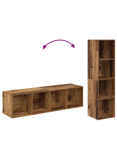 Set mobile TV 2 pcs Legno vecchio 37 x 37 x 142,5 cm