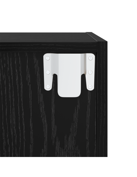 Set mobile TV 2 pcs Rovere nero 37 x 37 x 142.5 cm