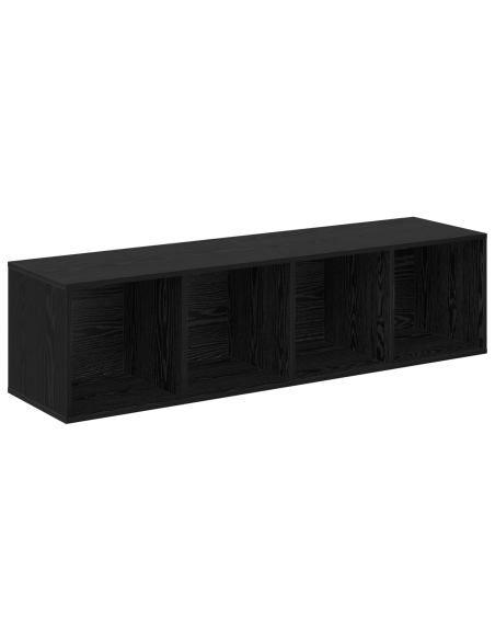 Set mobile TV 2 pcs Rovere nero 37 x 37 x 142.5 cm