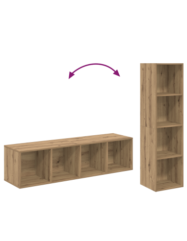 Set mobile TV 2 pcs Rovere artigianale 37 x 37 x 142,5 cm