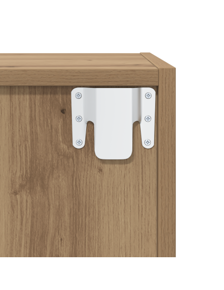 Mobile TV da Parete 4 pcs rovere artigianale 37 x 37 x 72 cm