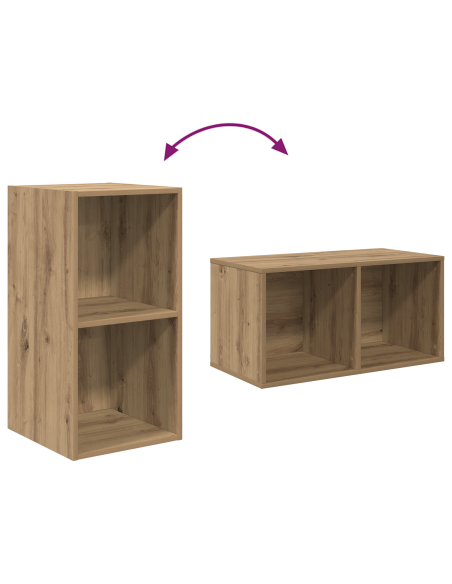 Mobile TV da Parete 4 pcs rovere artigianale 37 x 37 x 72 cm