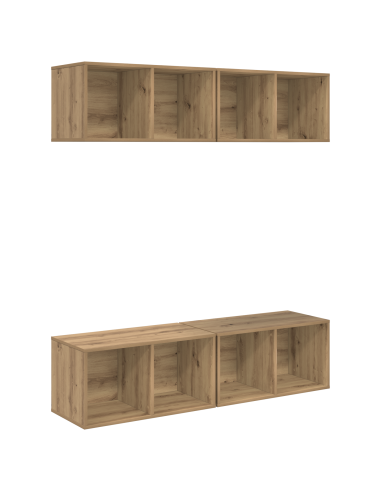 Set mobile TV 4 pcs Rovere artigianale 37 x 37 x 72 cm