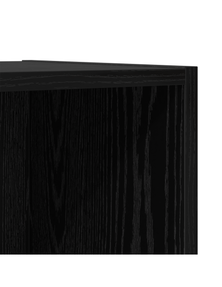 Mobile TV da Parete 4 pcs Rovere nero 37 x 37 x 107.5 cm