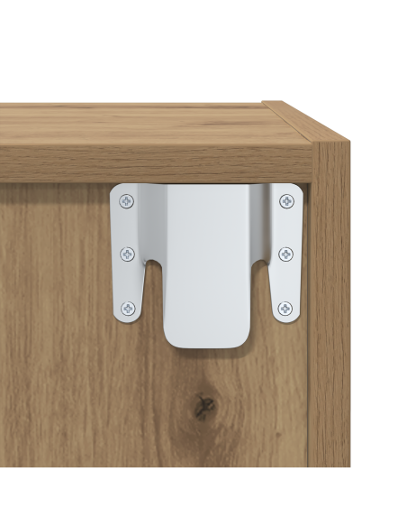Mobile TV da Parete 4 pcs rovere artigianale 37 x 37 x 107.5 cm