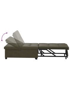 Divano letto Grigio scuro 194 x 67 x 82 cm Tessuto Huahua 2