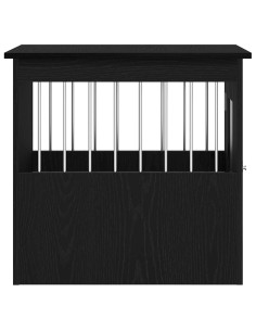 Trasportino per Cani Rovere Nero 62x45x59 cm in Legno Aggregato