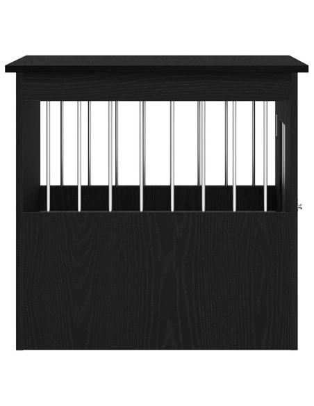Trasportino per Cani Rovere Nero 62x45x59 cm in Legno Aggregato
