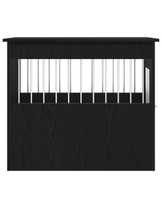 Mobile per cuccia per cani Rovere Nero 80x55x68 cm in legno ingegnerizzato