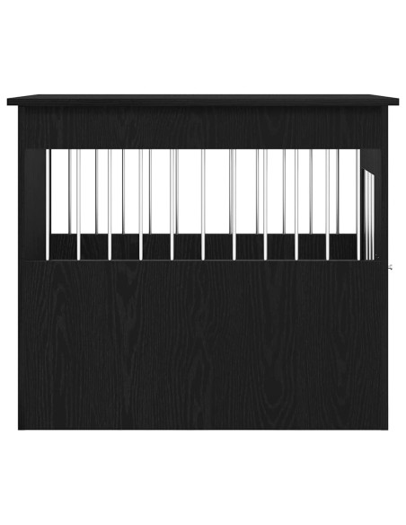 Mobile per cuccia per cani Rovere Nero 80x55x68 cm in legno ingegnerizzato