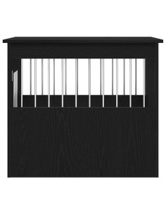 Mobile per cuccia per cani Rovere Nero 75x55x65 cm in legno ingegnerizzato