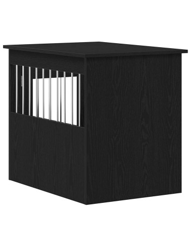 Mobile per cuccia per cani Rovere Nero 75x55x65 cm in legno ingegnerizzato