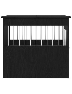 Mobile per cuccia per cani Rovere Nero 80x64,5x71 cm in legno ingegnerizzato