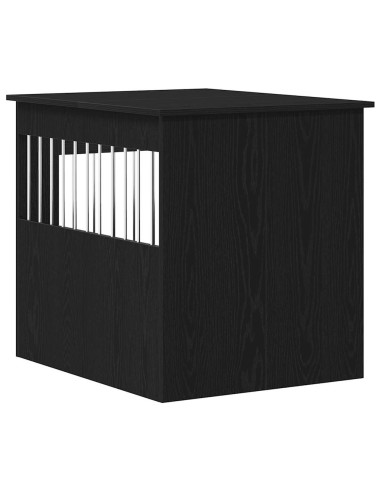 Mobile per cuccia per cani Rovere Nero 80x64,5x71 cm in legno ingegnerizzato