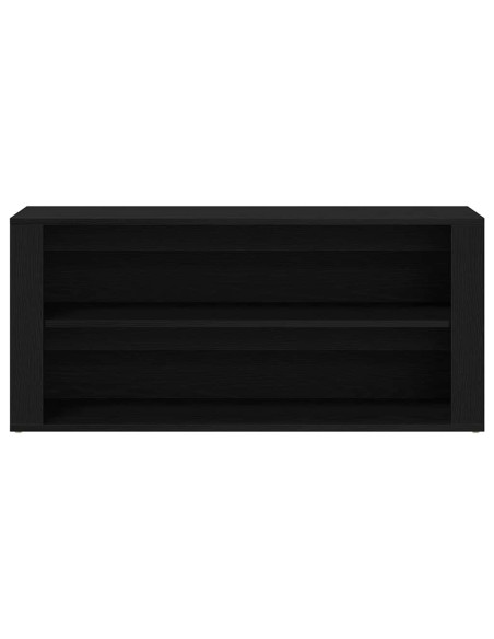 Panca Scarpiera Rovere Nero 100x35x45 cm in Legno di Argilla