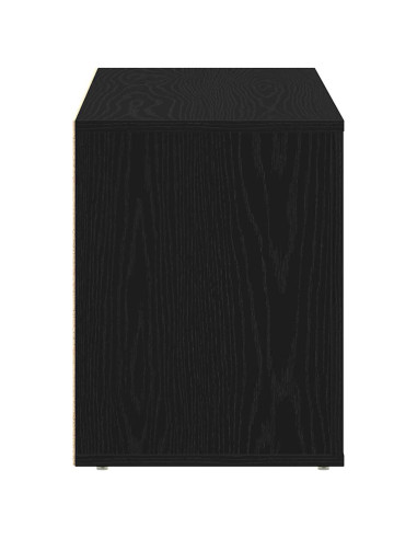 Panca Scarpiera Rovere Nero 100x35x45 cm in Legno di Argilla