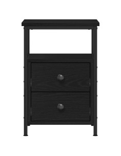 Comodini 2 pz Rovere Nero 34x35,5x50 cm Legno di Argilla