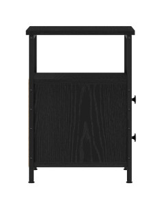 Comodini 2 pz Rovere Nero 34x35,5x50 cm Legno di Argilla 2