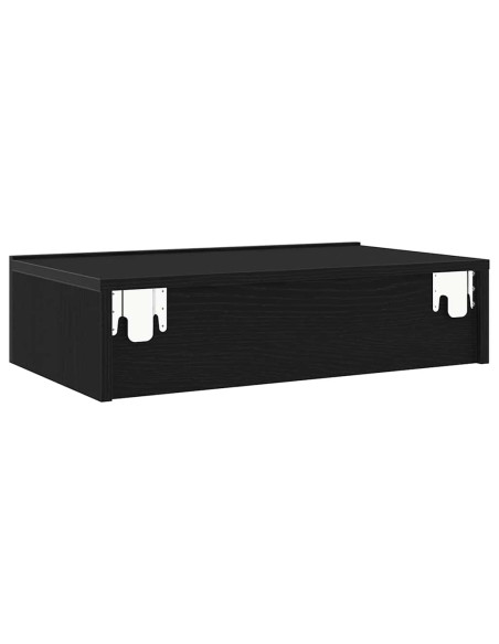 Mobili Porta TV con Luci a LED 2 pz Rovere Nero 60x35x15,5 cm