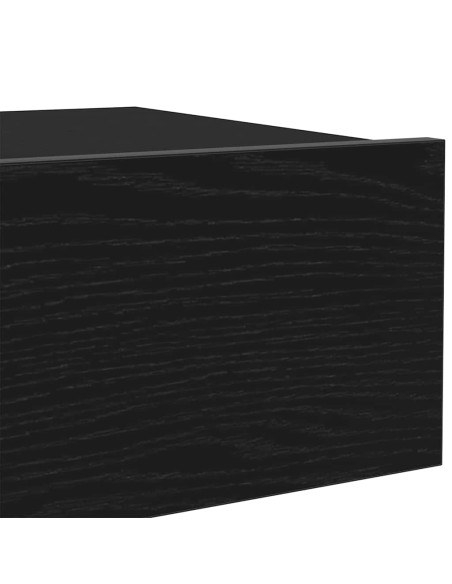 Mobili Porta TV con Luci a LED 2 pz Rovere Nero 60x35x15,5 cm