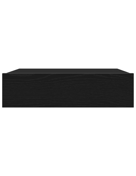 Mobile TV con luci a LED Rovere Nero 60x35x15,5 cm