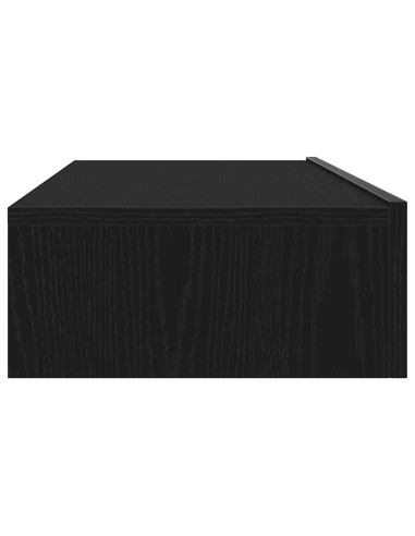 Mobile TV con luci a LED Rovere Nero 60x35x15,5 cm