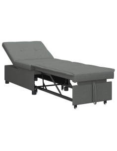 Divano Letto Estraibile 50cm Grigio scuro Legno compensato 2
