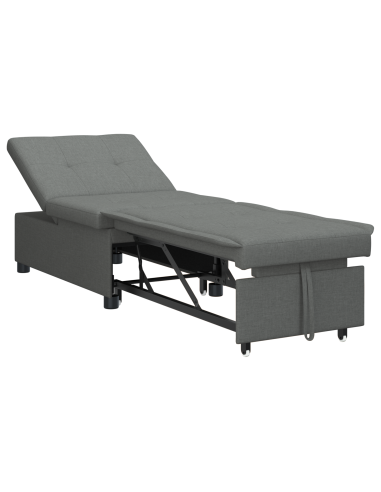 Divano Letto Estraibile 50cm Grigio scuro Legno compensato