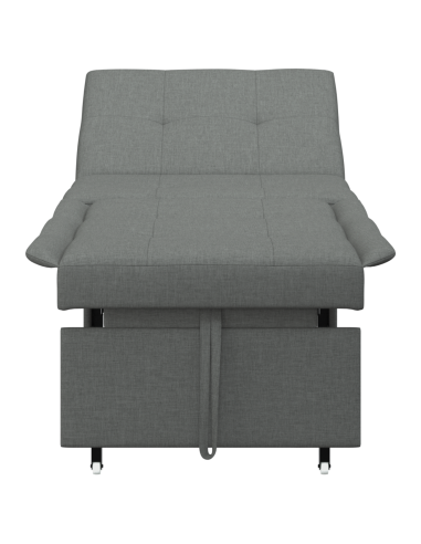 Divano Letto Estraibile 50cm Grigio scuro Legno compensato