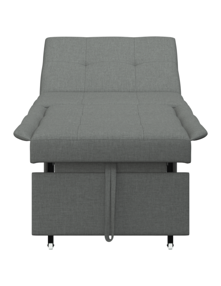 Divano Letto Estraibile 50cm Grigio scuro Legno compensato