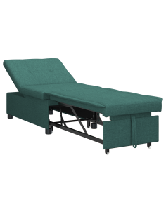 Divano Letto Estraibile 50cm Verde Scuro Legno compensato 2