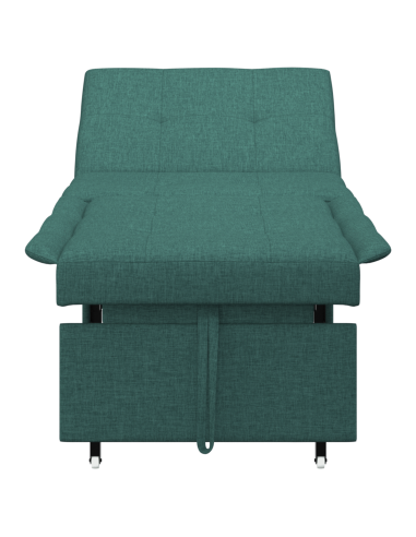Divano Letto Estraibile 50cm Verde Scuro Legno compensato