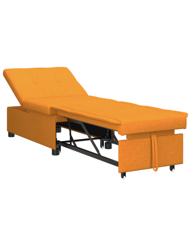 Divano Letto Estraibile 50cm Giallo Scuro Legno compensato