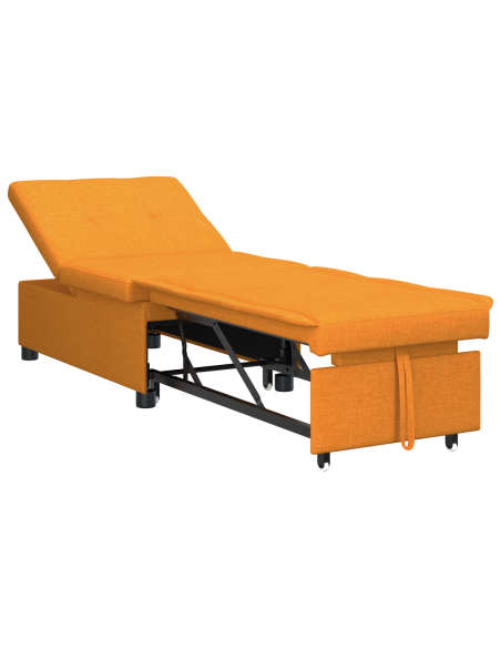 Divano Letto Estraibile 50cm Giallo Scuro Legno compensato