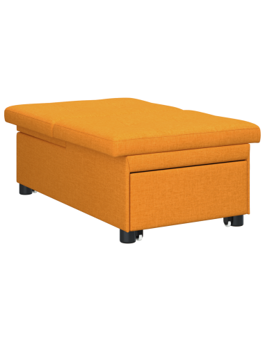 Divano Letto Estraibile 50cm Giallo Scuro Legno compensato