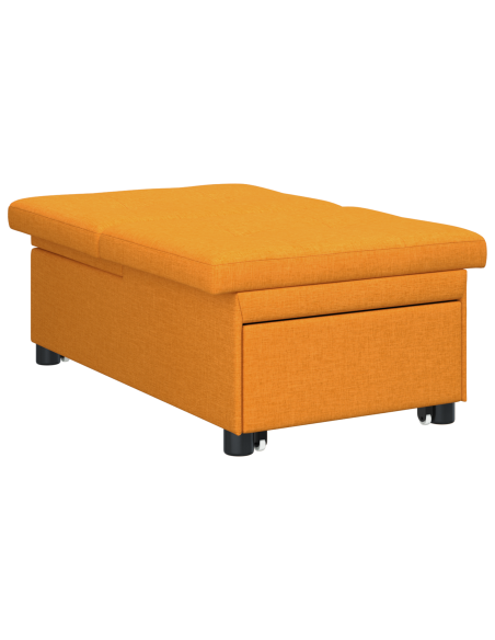 Divano Letto Estraibile 50cm Giallo Scuro Legno compensato