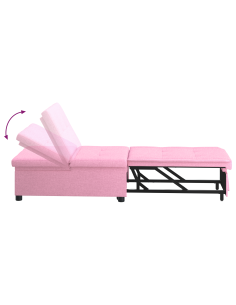 Divano Letto Estraibile Rosa 194 x 50 x 82 cm Legno compensato 2