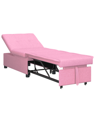 Divano Letto Estraibile Rosa 194 x 50 x 82 cm Legno compensato