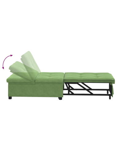 Divano letto Verde chiaro 194 x 67 x 82 cm Velluto
