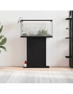 Supporto per Acquario Rovere Nero 75x36x72,5 cm in Legno Aggregato 2