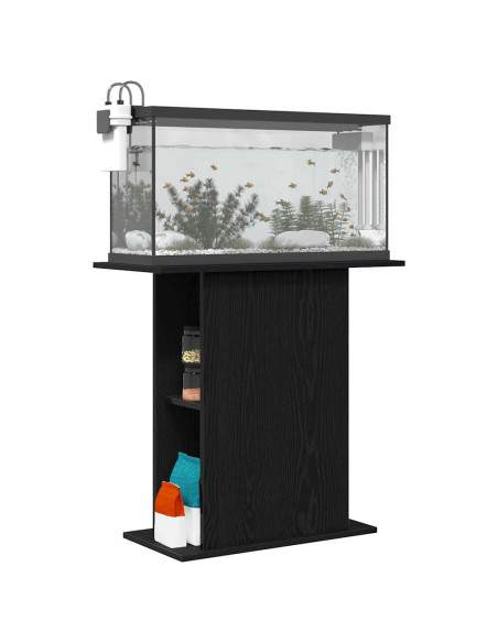 Supporto per Acquario Rovere Nero 75x36x72,5 cm in Legno Aggregato