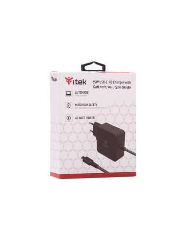 itek ITNBACWB065 Caricabatterie per dispositivi mobili Computer portatile Nero AC Ricarica rapida Interno