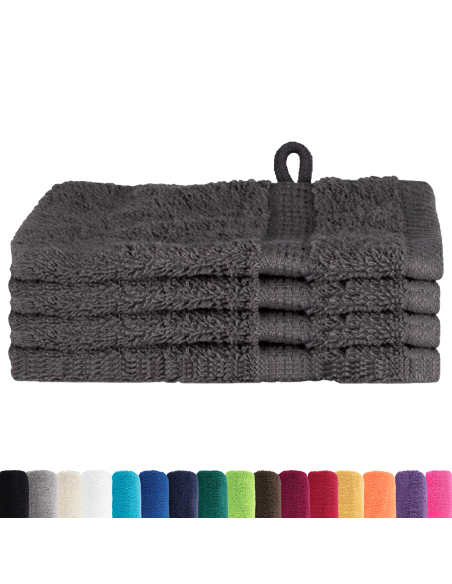 Fazzoletti 4 pcs Antracite 15 x 21 cm Cotone