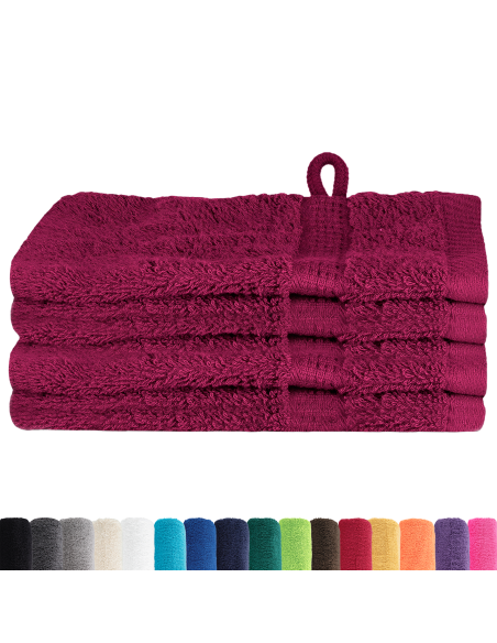 Fazzoletti 4 pcs Bordeaux 15 x 21 cm Cotone