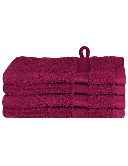 Fazzoletti 4 pcs Bordeaux 15 x 21 cm Cotone