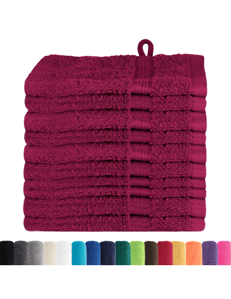 Fazzoletti 10 pcs Bordeaux 15 x 21 cm Cotone